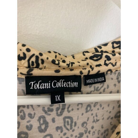 Tolani Collection Women's Long Sleeve Printed Collard Maxi Dress - 1XL - Picture 3 of 16